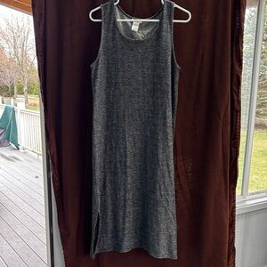 Matty M Charcoal Gray Sleeveless Midi Tank Dress